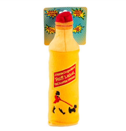 Johnnie Dogwalker Water Bottle Crackler Dog Toy