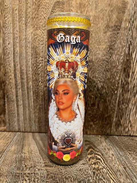 Lady Gaga Crown Devotional Candle