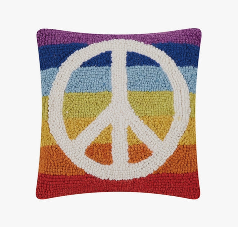Rainbow Peace Pillow
