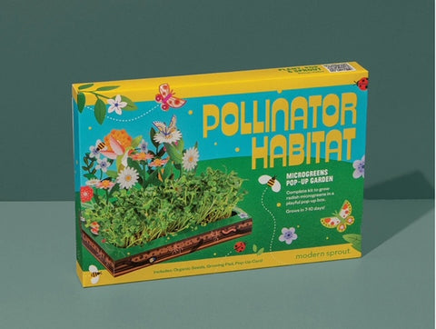 Modern Sprout "Polinator Habitat" Microgreens Pop-Up Garden Kit