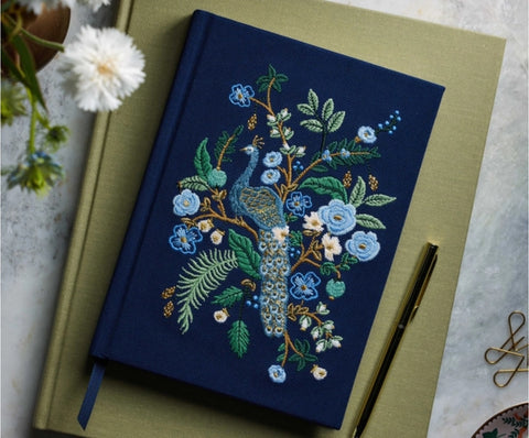 Peacock Embroidered Journal