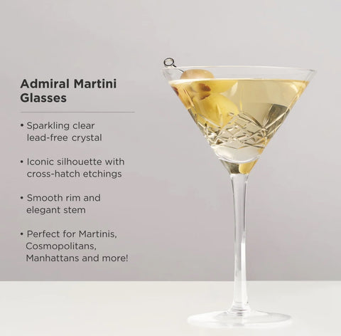 Admiral Martini Glasses Set/2-Glass set/2