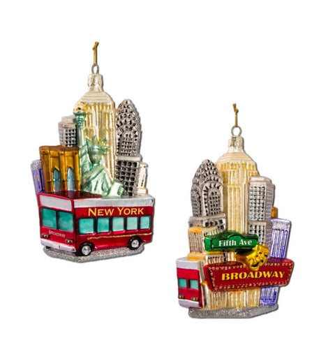 4.75" Glass New York Bus Orn