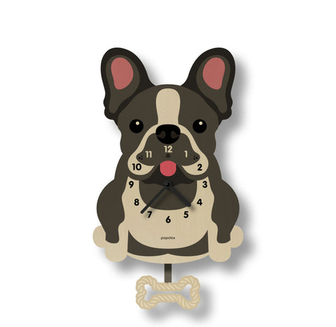 French Bulldog Pendulum Clock