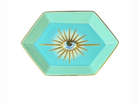 Evil Eye Trinket Dish Blue