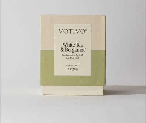 White Tea and Bergamot Votivo Candle 10 oz New Packaging