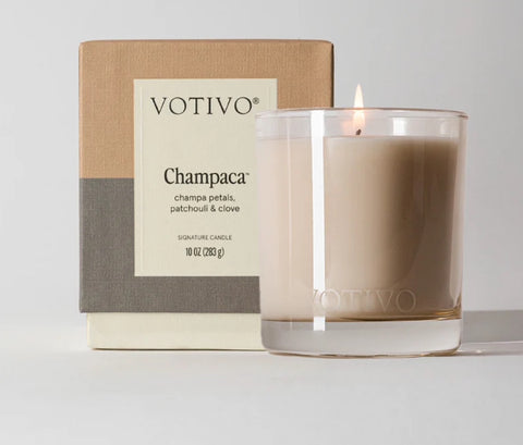 Champaca Votivo Candle 10 oz New Packaging