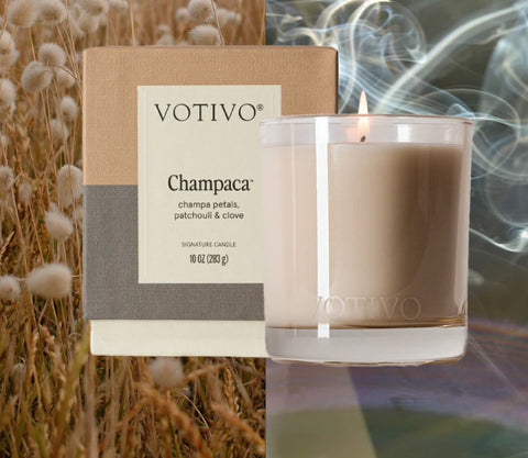 Champaca Votivo Candle 10 oz New Packaging