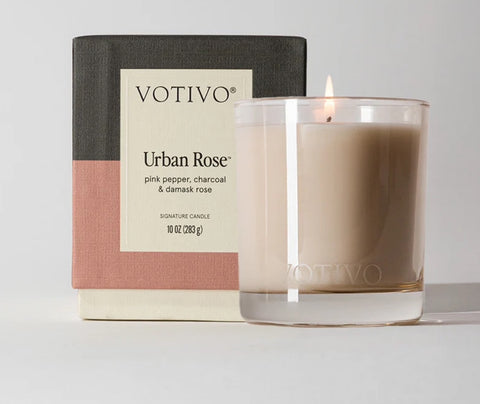 Urban Rose Votivo Candle 10 oz New Packaging