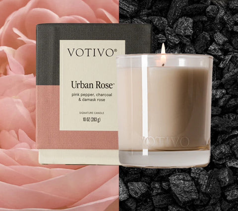 Urban Rose Votivo Candle 10 oz New Packaging