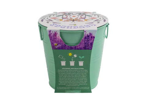 Painted Flower Grow Pail - Lavender