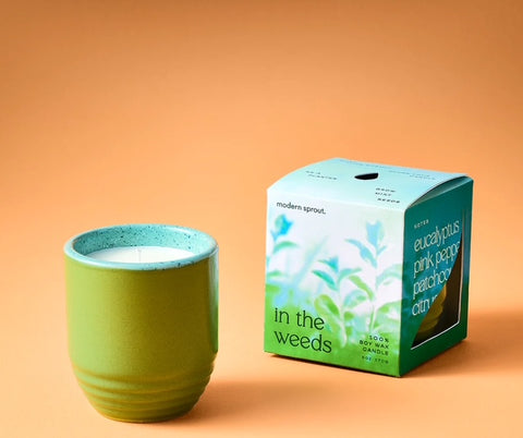 Garden Vibes Candle/Planter - In The Weeds/Mint