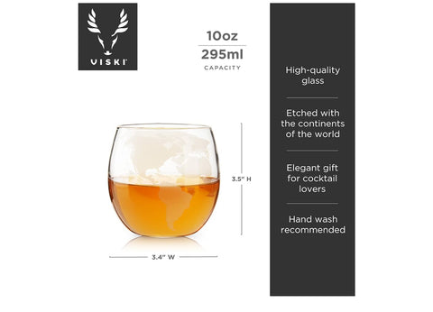 Globe Whiskey Glass Set/2-Glass set/2