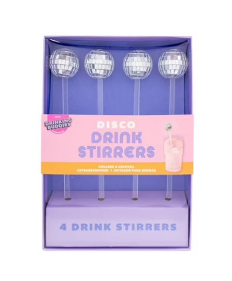 Disco Drink Stirrers - 4 PK