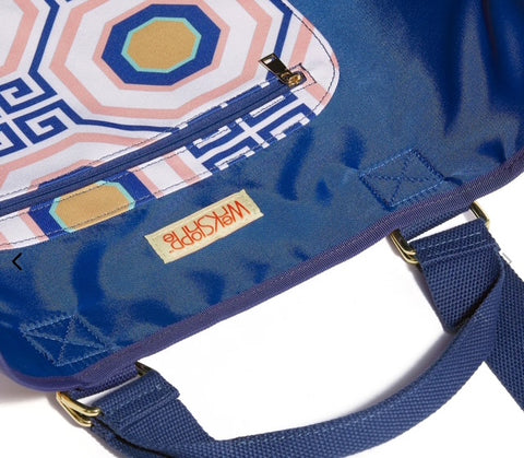 Greek Key Tile Pool and Beach Tote Bag