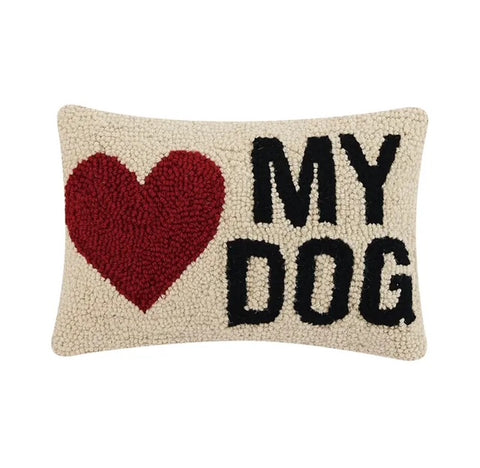 Heart My Dog Hook Pillow
