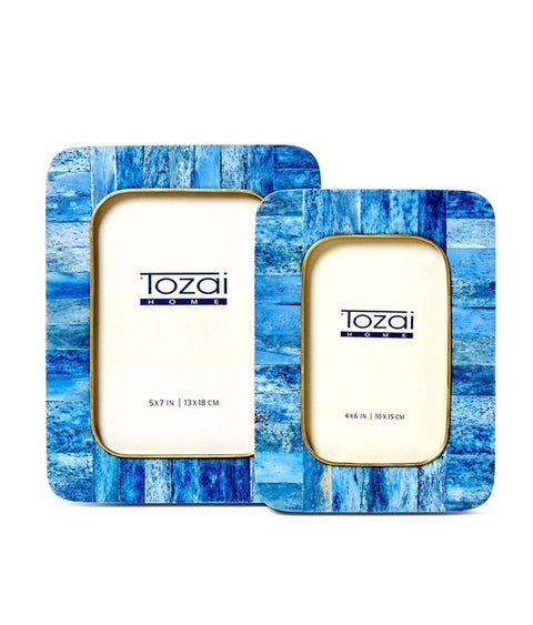 Mosaic Round Edge Frame - Blue