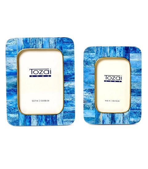 Mosaic Round Edge Frame - Blue