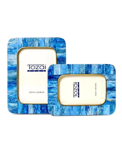 Mosaic Round Edge Frame - Blue
