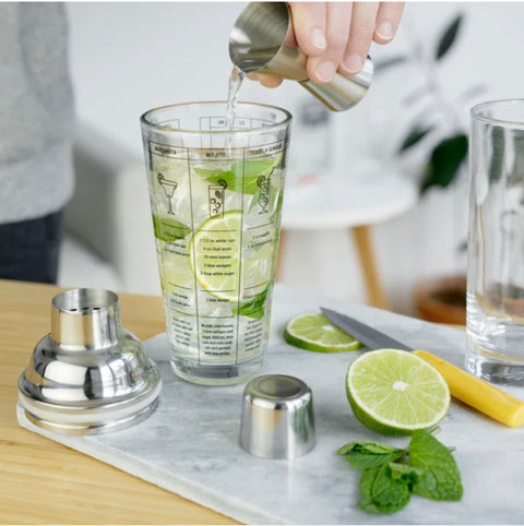 Glass Recipe Shaker