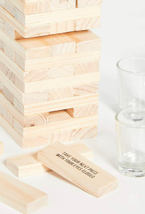 Stumbling Blocks Game With Shot Glass