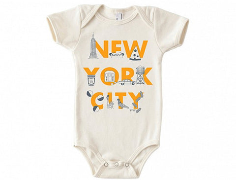 New York City Font Baby Onesie-6-12 months