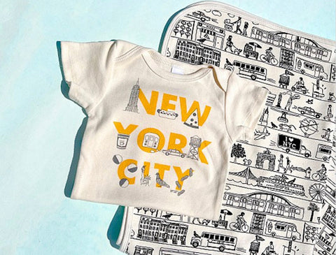 New York City Font Baby Onesie-6-12 months