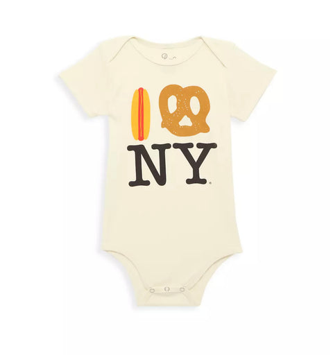 Hot Dog Pretzel NY Onesie-Beige