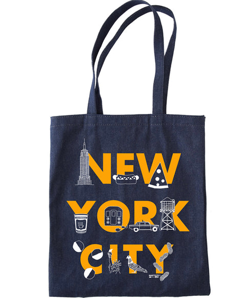 Denim New York City FONT Tote