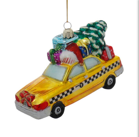 5.NY Checker Taxi With Tree Ornament
