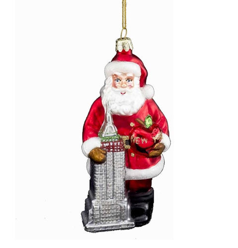 5.5"Noble Gems Santa W/Empire Ornament