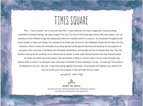 Michael Storrings Time Square Puzzle - Galison