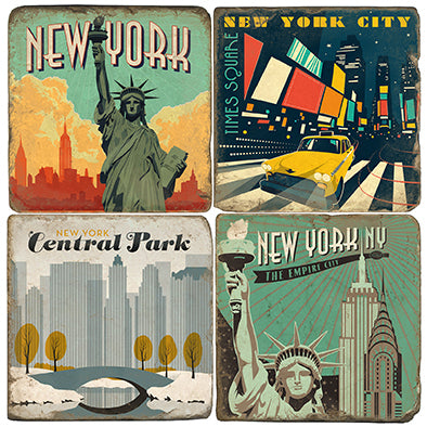 Studio Vertu Coasters-Amer. Cities NY