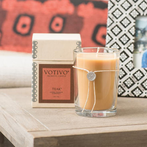Teak Votivo Candle