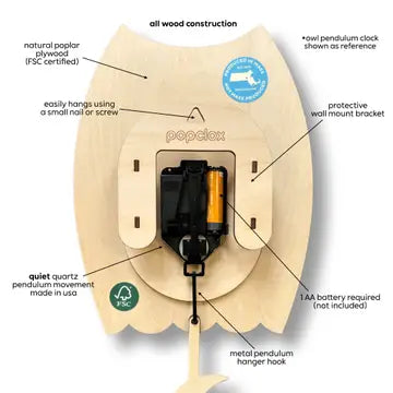 Pug Pendulum Clock