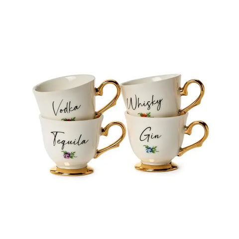 Teacup Shot Glasses in GB (Set of Four)