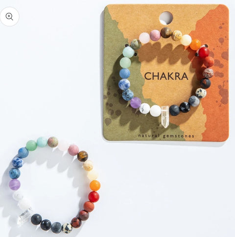 Crystal Point Chakra Bead Bracelets