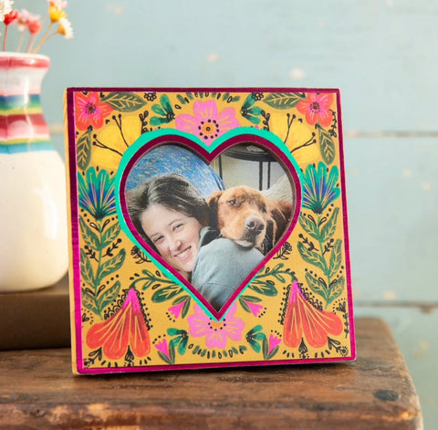 Mini Heart Frame Lime Green