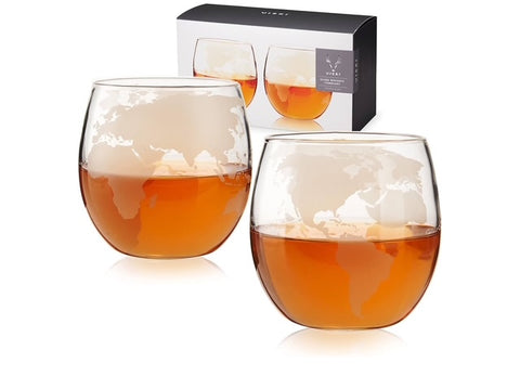 Globe Whiskey Glass Set/2-Glass set/2
