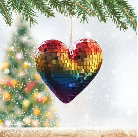 Rainbow Disco Heart