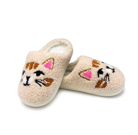 Cat Face Slippers S/M
