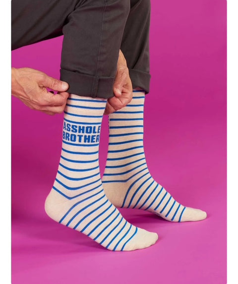 Blue Q Asshole Brother Men's Socks