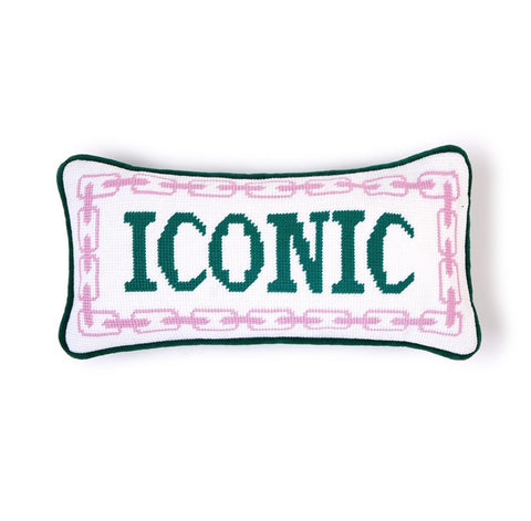 Iconic Needle Point Pillow