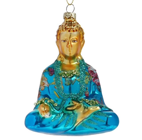 5.25"GLASS BUDDHA ORN