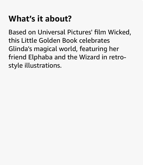 Little Golden Bk, I Am Glinda