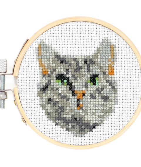 Mini Cross Stitch Cat Kit