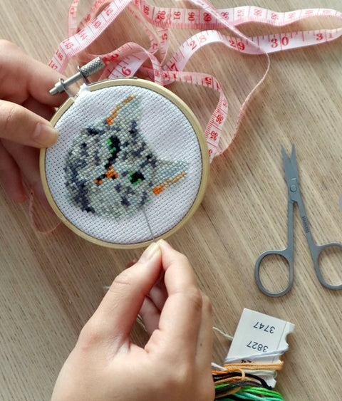 Mini Cross Stitch Cat Kit