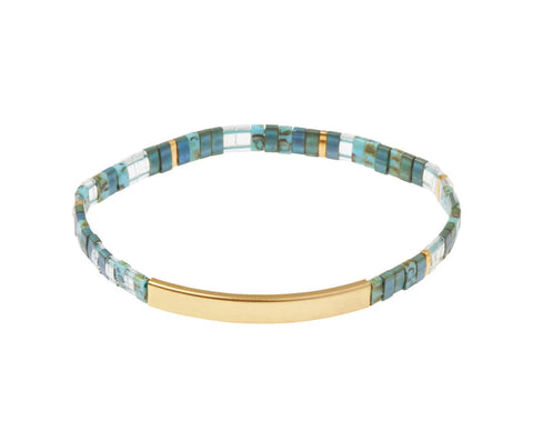 Good Karma Miyuka Bracelet - Joy and Kindness Marine/Gold
