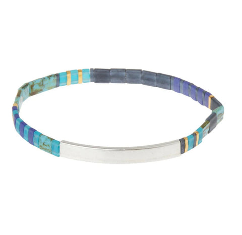 Good Karma Miyuka Bracelet - Brave Gray/Blk/Silver