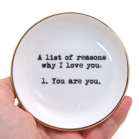 Reasons I Love You Ring Dish
